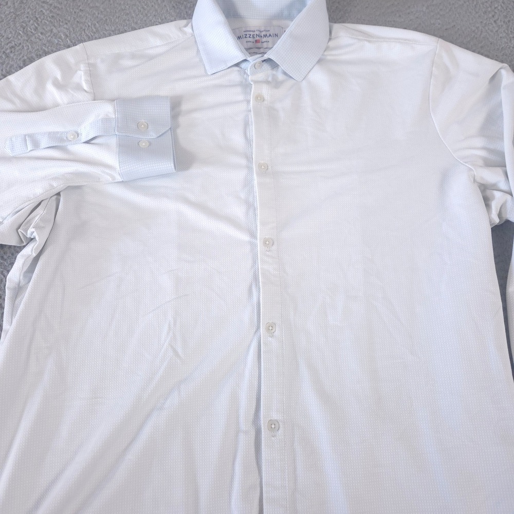 Mizzen+Main Shirt Mens XXL Leeward Performance Micro Check Stretch Button Up